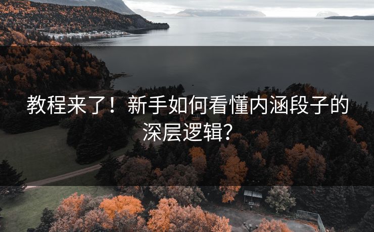 教程来了！新手如何看懂内涵段子的深层逻辑？