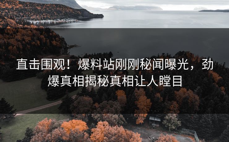 直击围观！爆料站刚刚秘闻曝光，劲爆真相揭秘真相让人瞠目