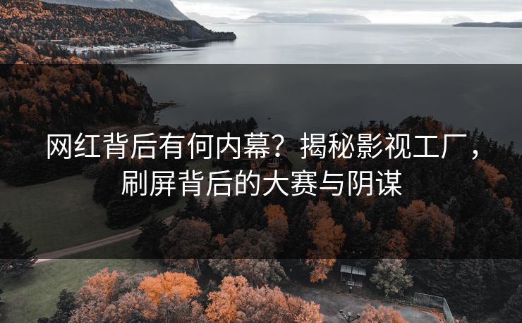 网红背后有何内幕？揭秘影视工厂，刷屏背后的大赛与阴谋